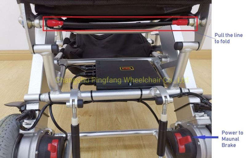 aluminum Alloy Electromagnetic Brake Foldable Wheelchair Model Dyn30A Ce, ISO13485