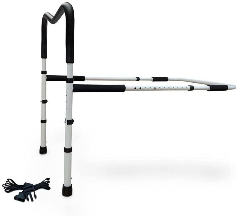 Wheelchair Assist- Steel Bed Assistance Rail W/Storage Bag Foam Handle Sabed Rail with Adjustable Handle