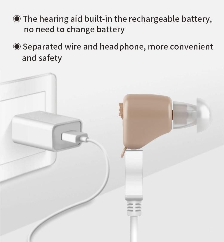 Hot Sale Rechargeable Mini Size Ite Hearing Aid