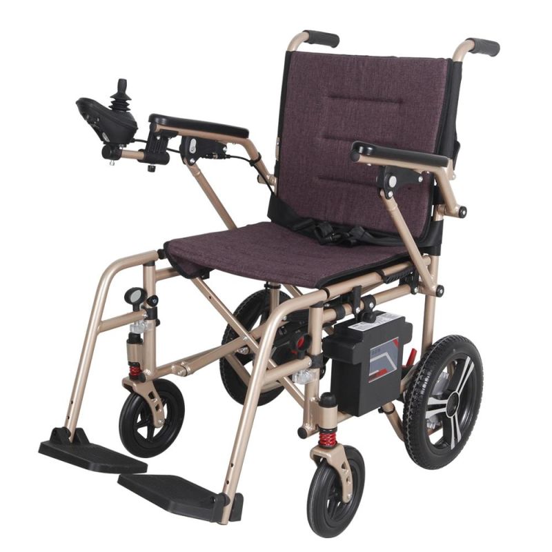 Handicapped Folding Motorized Magnesium Alloy Lightest Electric Wheelchair