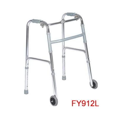 Height Adjustable Aluminum Elderly Walker with Wheels