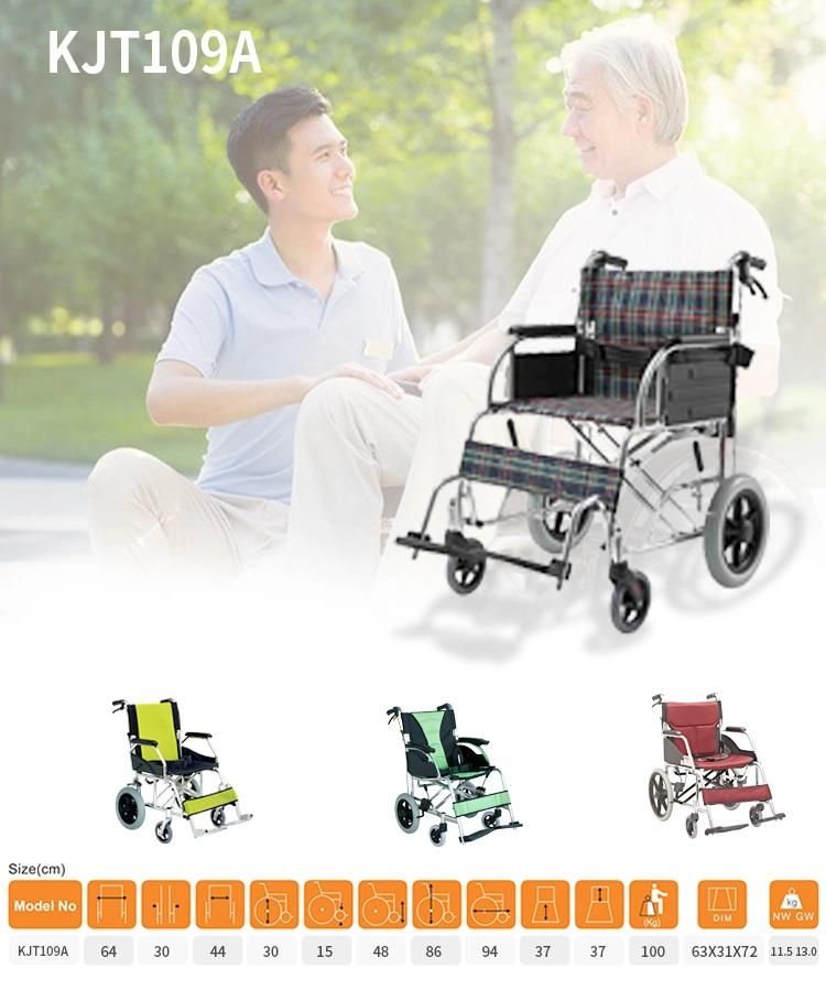 Fix Armrest&Footrest Lightweight Aluminum Wheelchair