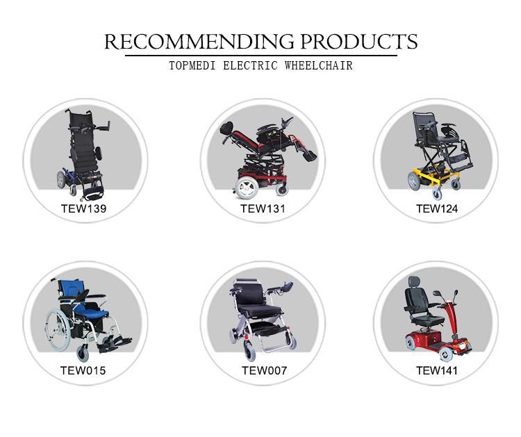 New Style Foldable Electric Wheelchair with Electromagnetic Brake Aluminum Chair Frame