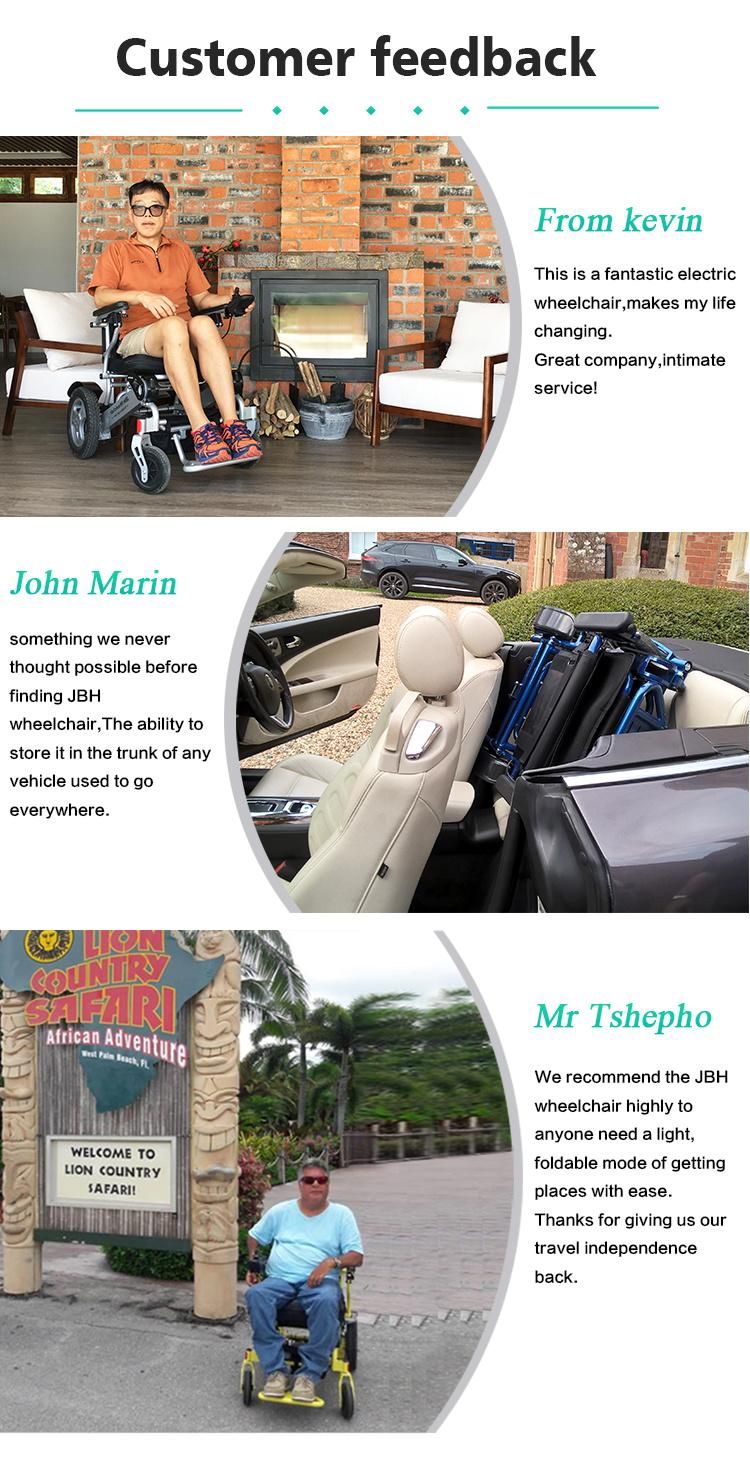 Ajustable Recline Back Folding Electric Travel Wheelchair