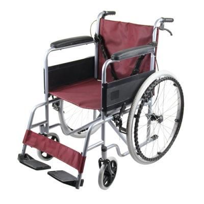 Stainless Steel Frame Basic Wheelchair for Adult
