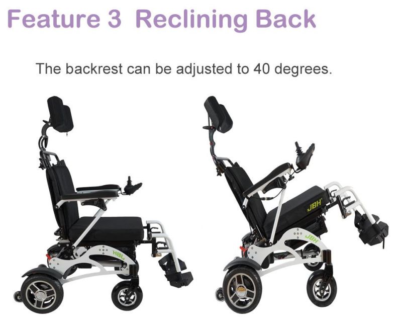 All-Terrain Portable Folding Electric Wheelchair Reclining Electric Wheelchair