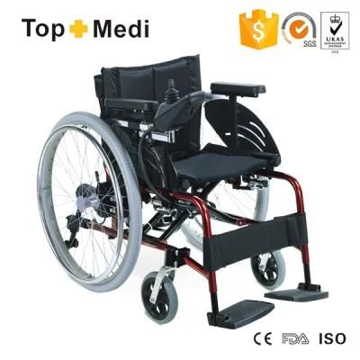 Topmedi Luxury Aluminum Foldable Power Electric Wheelchair with Pg Controller