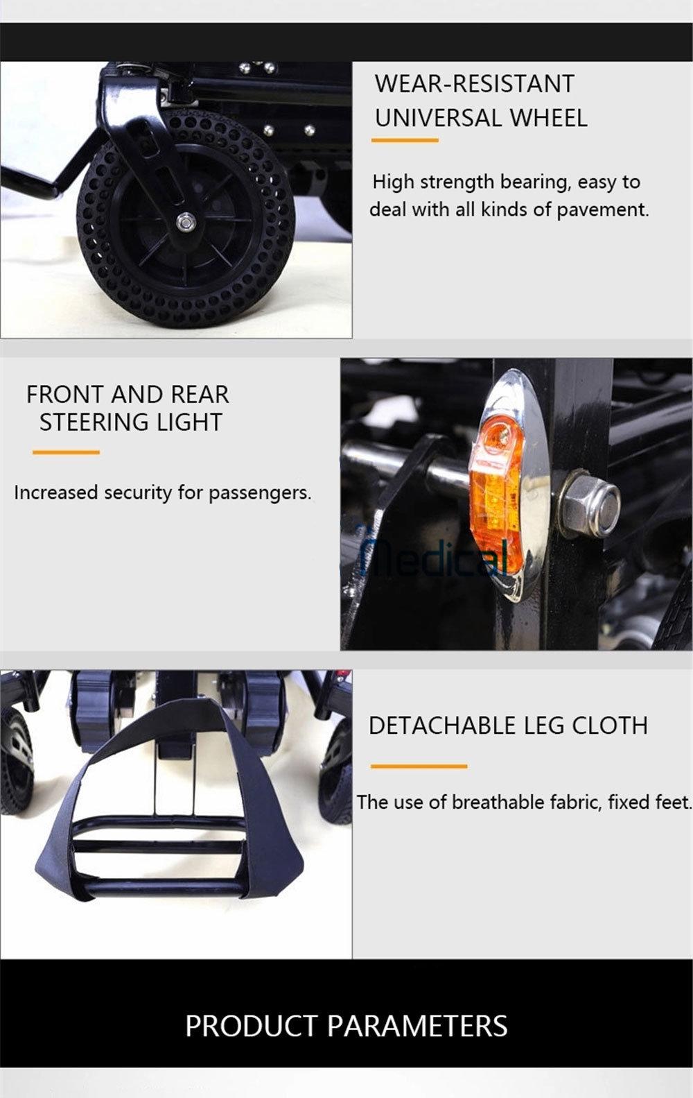 Customized Aluminium Alloy Ghmed Standard Package China Wheelchair Disabled Scooter