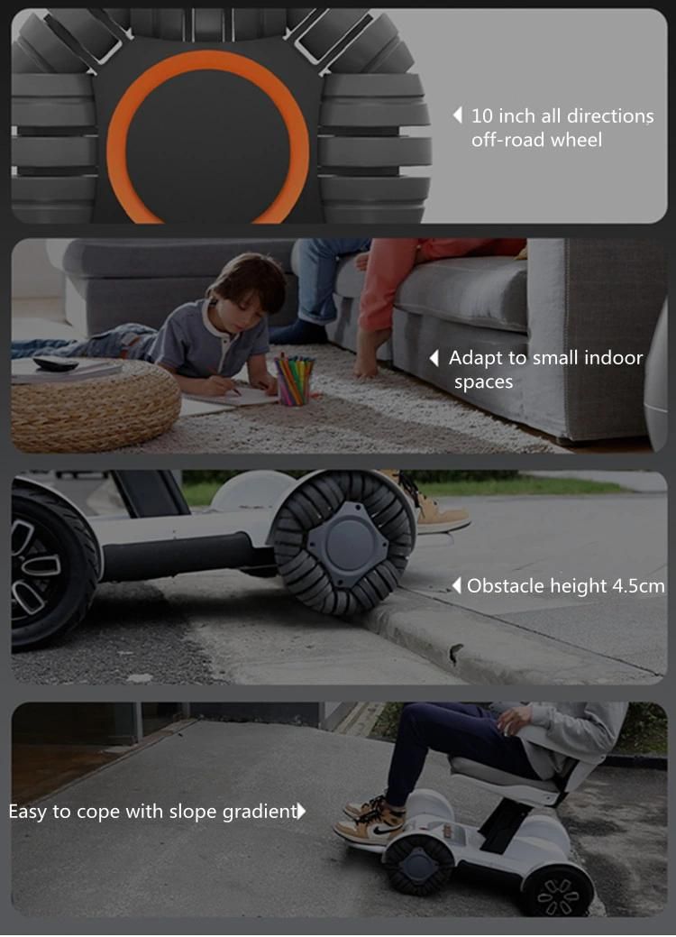 Intelligent Foldable Electric Scooter Lithium Battery Mobility Scooter Wheelchair with 4 Wheel