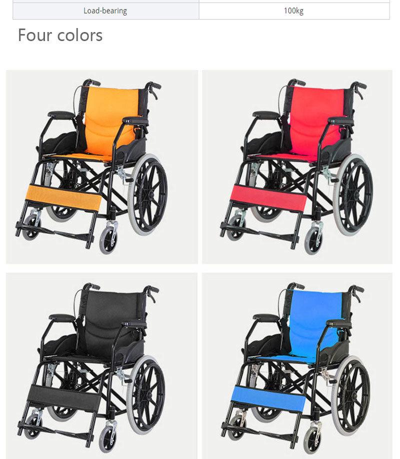 Folding Manual Steel Wheelchair for Patient Home Care Hot Selling Old Man Mobility Wheel Chair