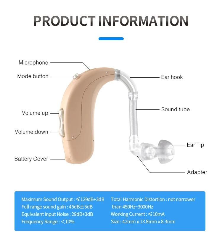 V-188 Digital Hearing Aid Bte Sound Amplifier