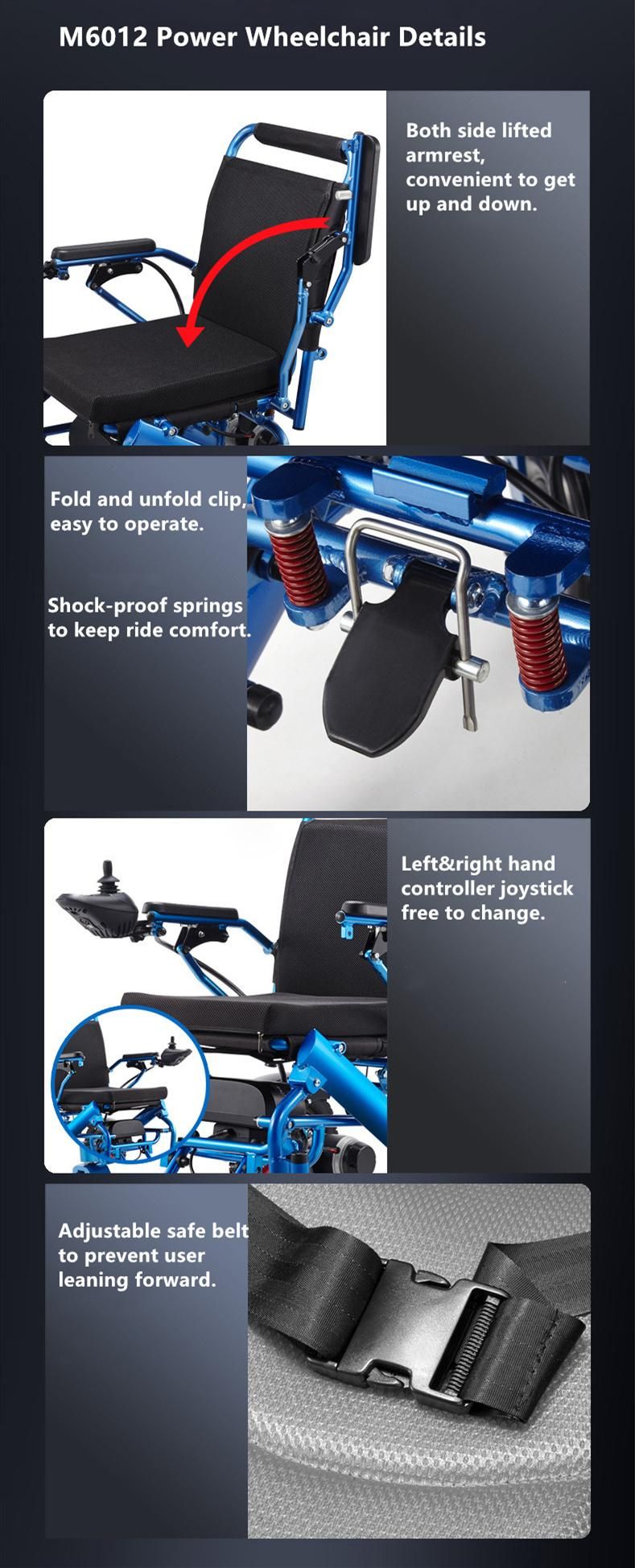 Foldable Power Electric Cheapest Wheelchair for Disabled