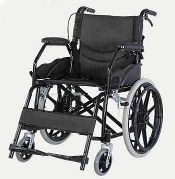 Folding Manual Steel Wheelchair for Home Care Old Man Mobility