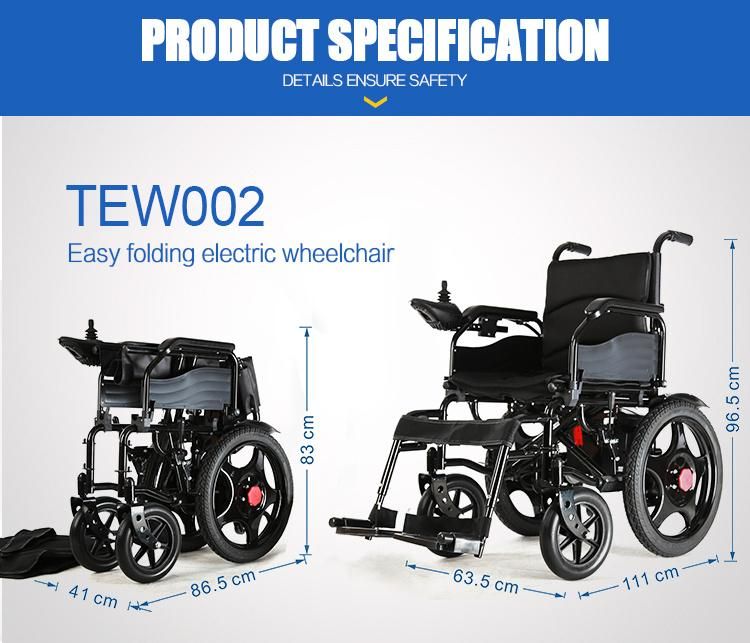 Topmedi Hot Product Aluminum Electric Folding Wheelchair Frame Leisure Wheelchair