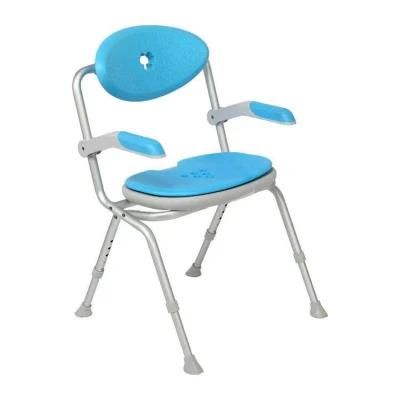 Portable Medical Aluminum Alloy Adjustable Folding Chair Bath Shower