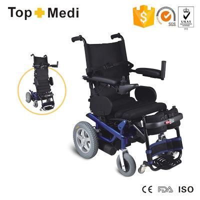 Topmedi One Key Folding Standing Electric Power Lift up Seat Wheelchair