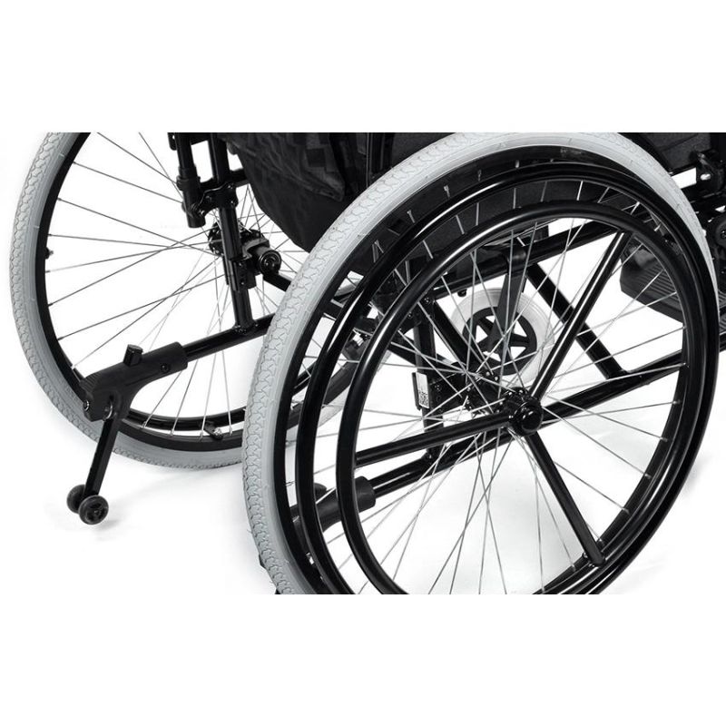 Outdoor Transport Patient One Handed Folding Manual Wheelchair