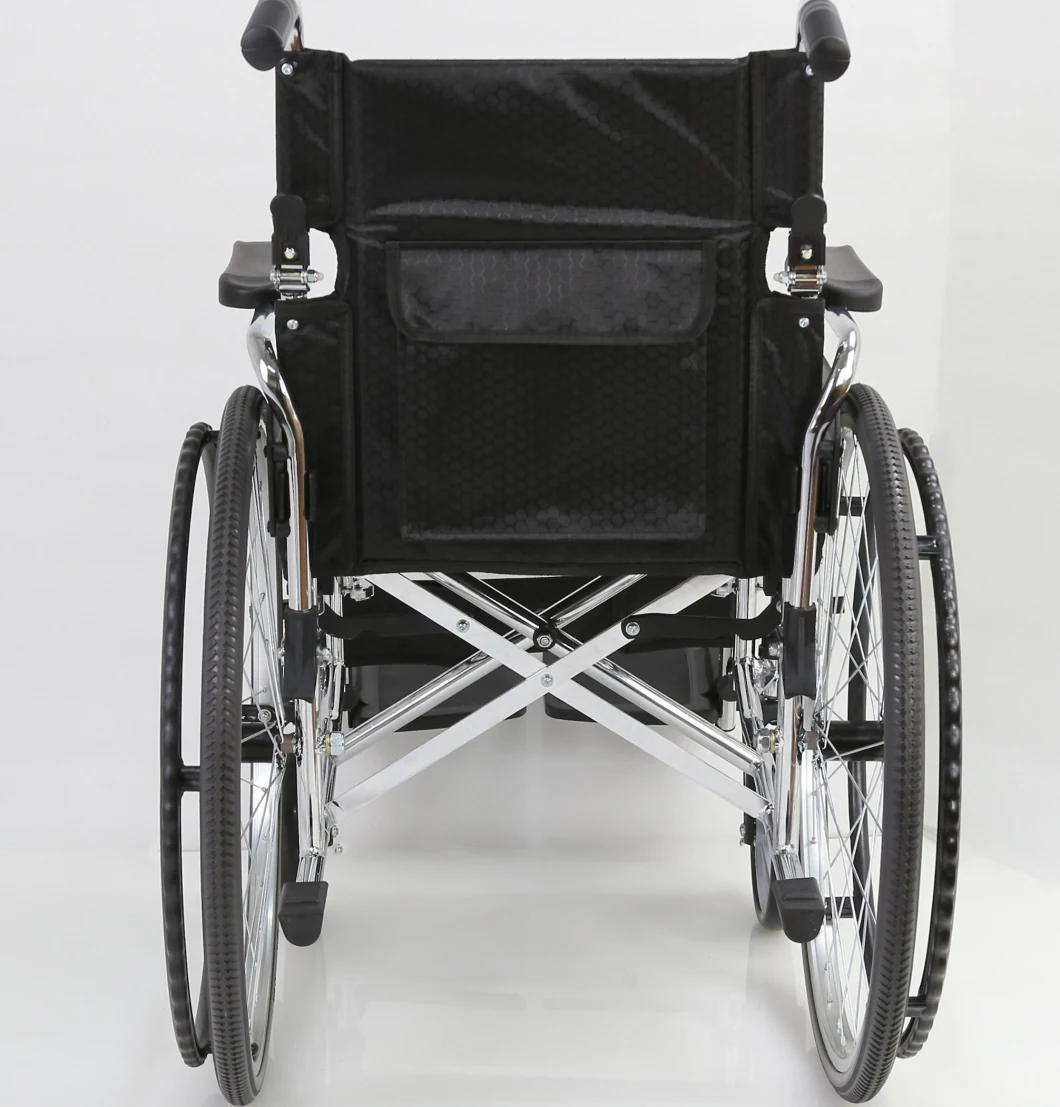 Hospital Elderly Economical Cost-Effective Manual Folding Wheelchair