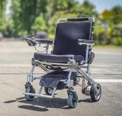 E-Throne Lightweight Electric Foldable Power Wheelchair with LiFePO4 Battery