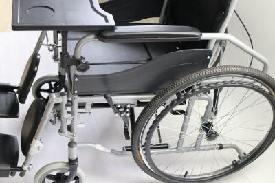 Hospital Folding Walker Commode Wheelchair with Headrest