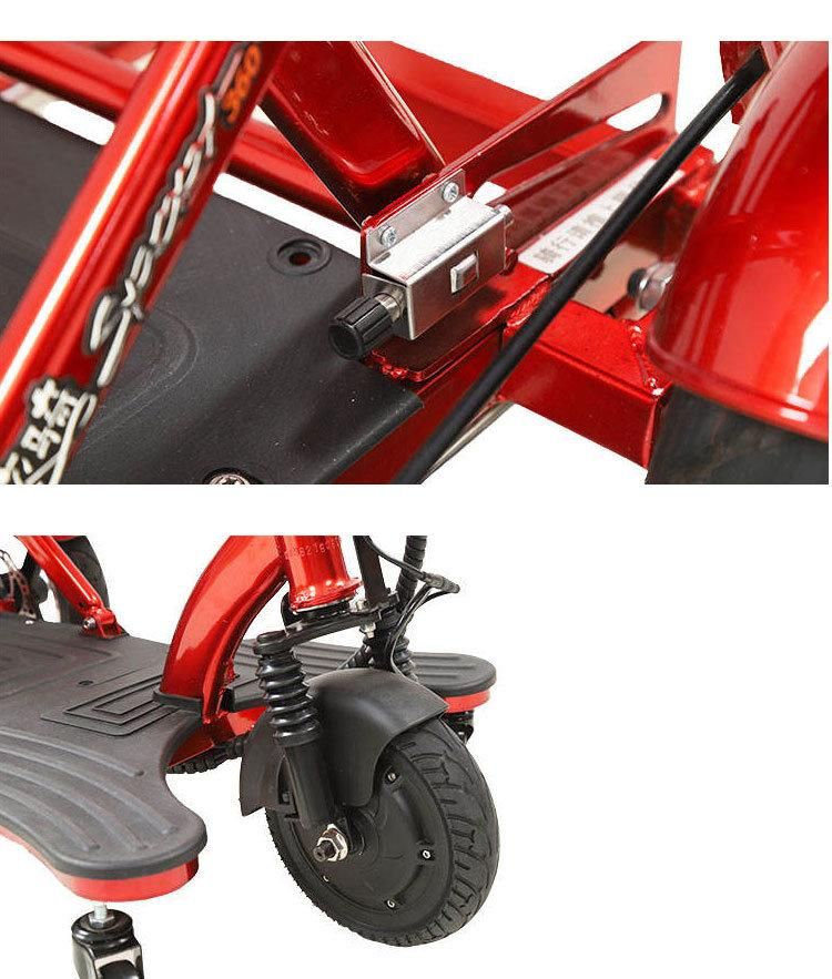 Cheap Four Wheels Folding Disabled Electric Mobility Scooter with Single Seat