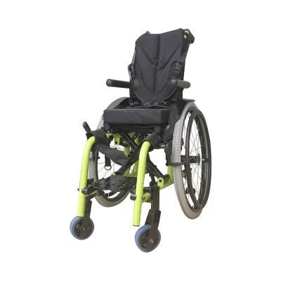 2022 Aluminum Foldable Light Manual Pediatric Wheelchair for Children