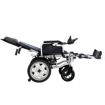 Custom Convenient Cushion Seat Travel with Manual Brake Intelligent Electric Wheelchair