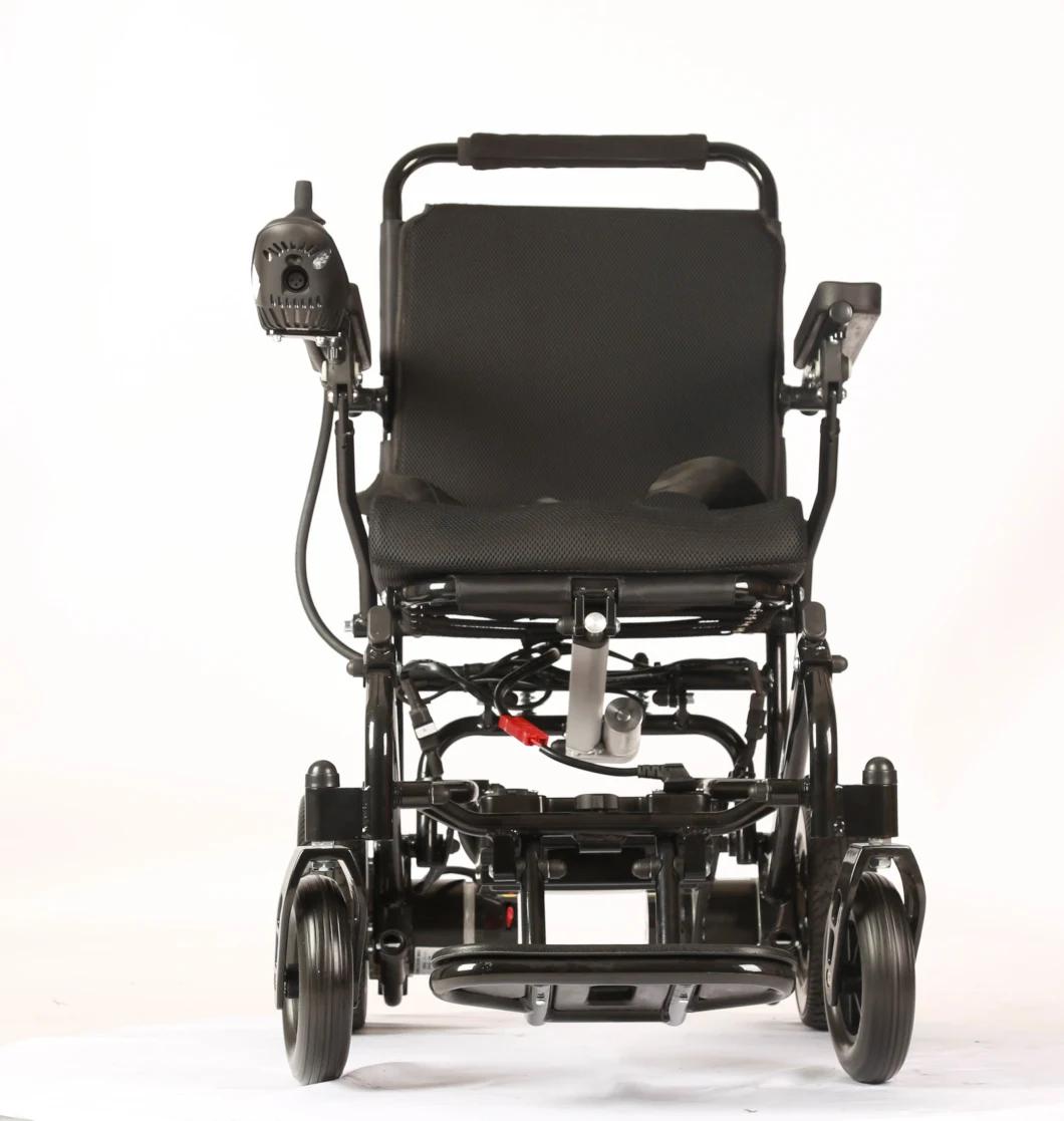 Light Weight Foldable Electric Wheelchair Lithium Battery with Electromagnetic Brake Model Tew007D