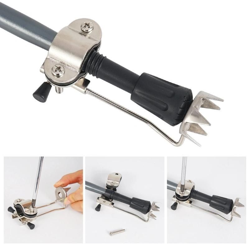 Stainless Steel Anti-Skid Crutch Snow Claws Crampons Five-Grab Ice-Grabbing Walking Stick Walking Aid Wbb15340