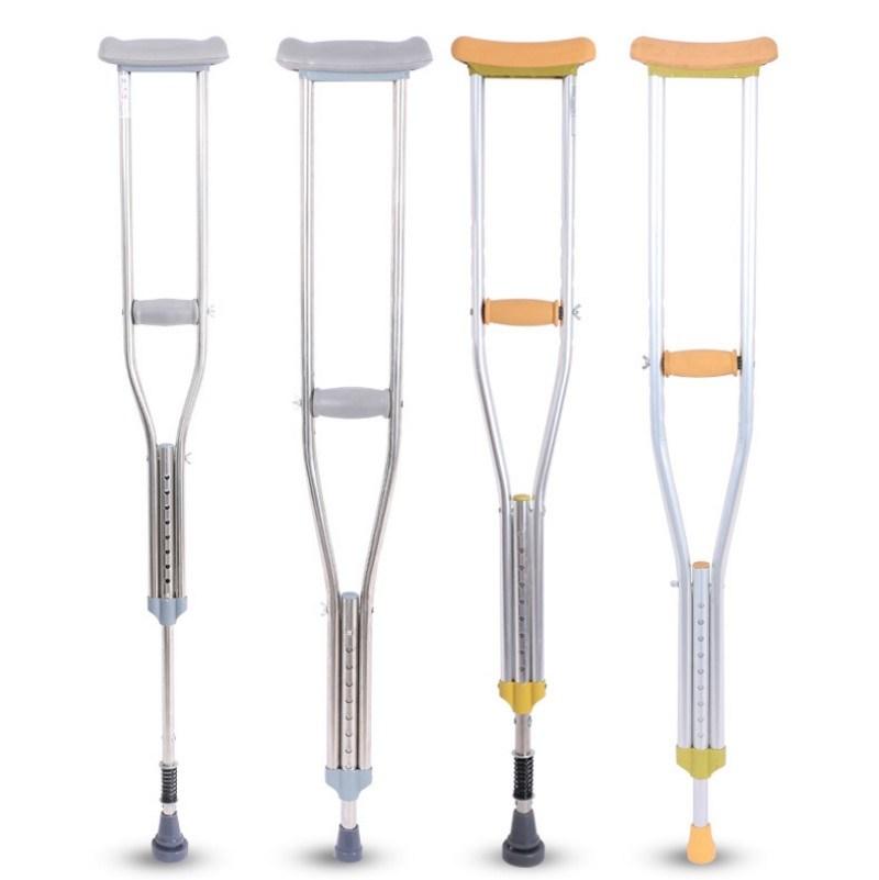 Folding Adjustable Crutches Aluminum Alloy Double Adjustable Telescopic Foldable Crutches