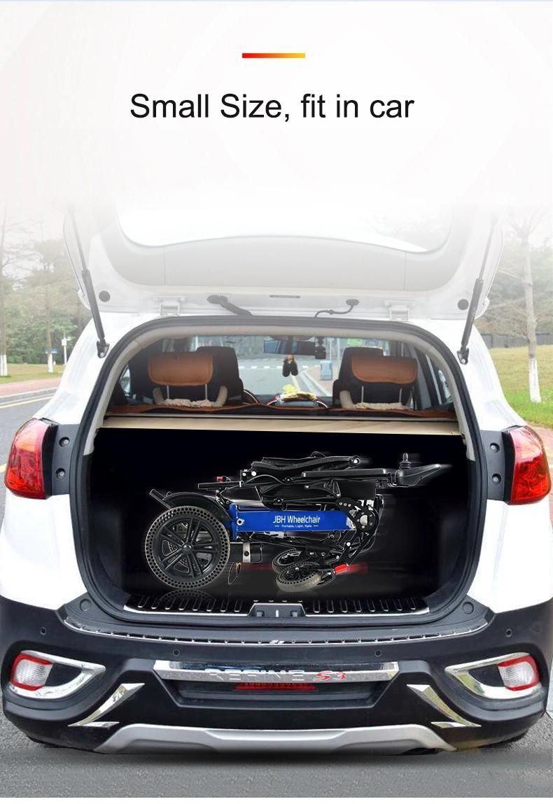 Large Wheelbase Power Folding Electric Wheelchair for Disabled People