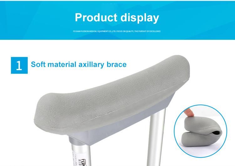 Portable Lightweight Easy Adjustable Aluminum Walking Crutches