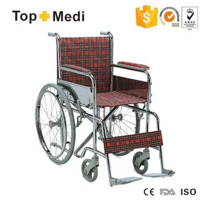 Children Lightweight Folding Steel Safe Wheelchair