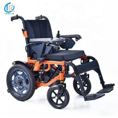 Shock Absorber Type Electric Power Wheelchair Fold Steel Wheelchair for Disabled