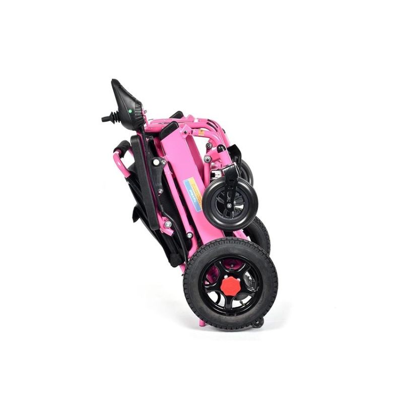 CE ISO Certified 4 Wheel Aluminum Folding Frame Lightweight Adjustable Electric Wheelchair