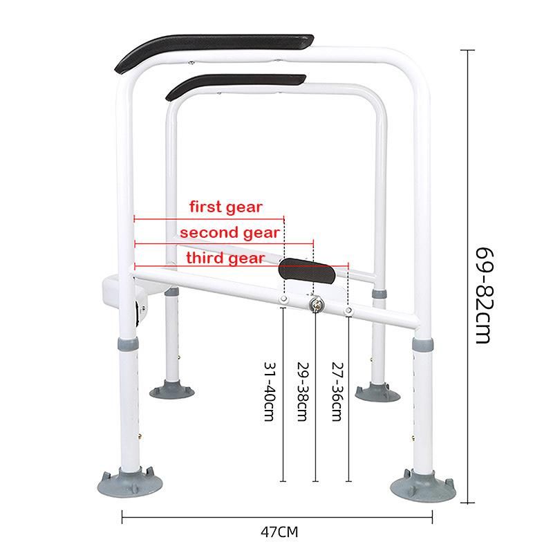 Adjustable Wide Toilet Handrail The Elderly and Disabled Handrail Toilet Safety Non-Slip Handrail