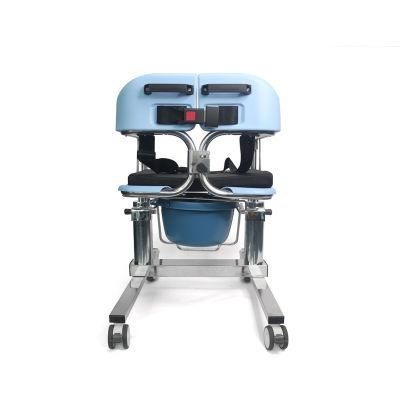 Multi Purpose Stainless Steel Manual Patient Transfer Wheelchair Commode for The Disabled