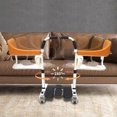 High Quality Customized Folding Toilet Chair Bedside Shiwer Auutomatic Commade Transfer Wheelchair Commode