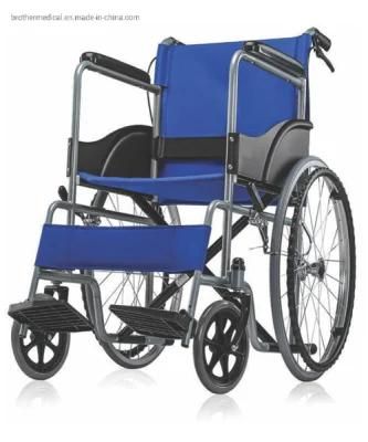 Medical Aluminum Folding Manual Steel Wheelchair for Elderly People