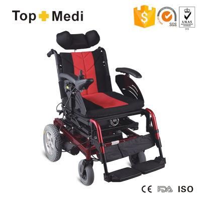 Topmedi Reclining Electric Lifting Steel Wheelchair for Disabled