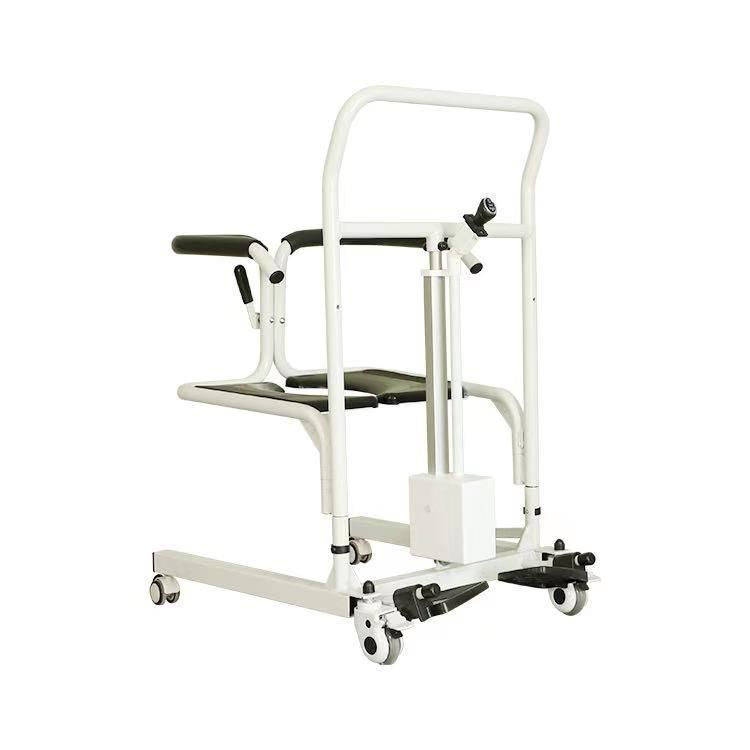 Transfer Commode Wheelchair with Electric Lift Mode Come with Battery Can Use for 4-5 Hours Once Charging