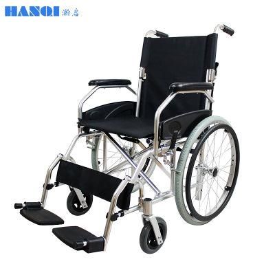 Hanqi Hq863L High Quality Aluminum Manual Wheelchair with Oxford Cloth for Disable or Senior Patient
