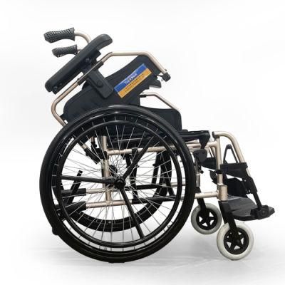 Topmedi Fashion Leisure Wheelchair Folding Manual Wheelchair Taw908lqf