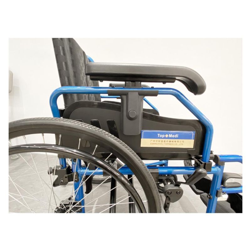 Folding Hospital European Manual Steel Handicapped Wheelchair Wheel Chair with CE Hot Sale