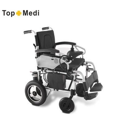 Topmedi Handicapped Electric Wheelchair Foldable Portabale Electric Wheelchair