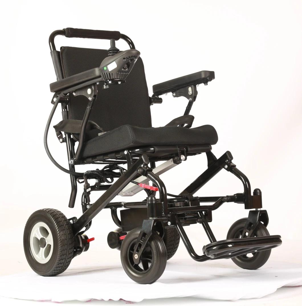 Light Weight Foldable Electric Wheelchair Lithium Battery with Electromagnetic Brake Model Tew007D