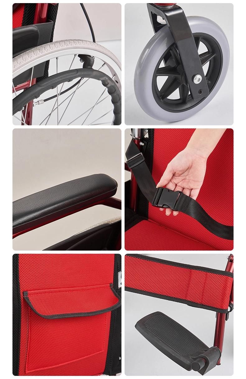 Aluminum Wheelchair Transport Wheelchair (ALK863LABJ)