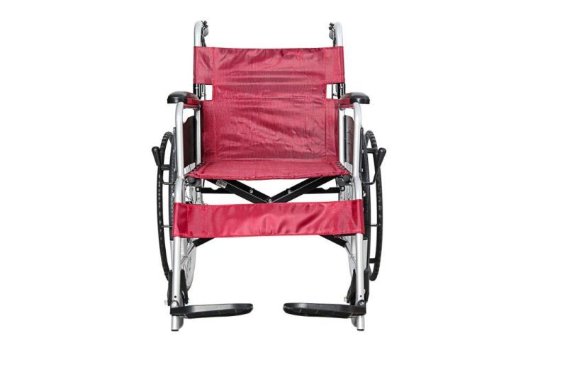 Medical Equipment Double Brake Aluminum Manual Wheelchair