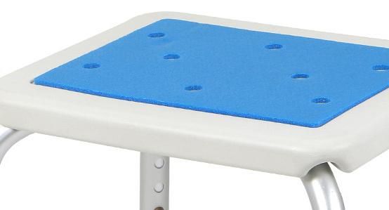 Commode Chair - Aluminum Bath Stool with Cold Protection Cushion