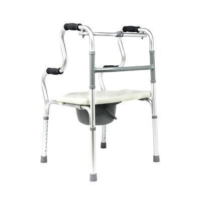 Disabled Aluminum Folding Toilet Chair Walker Commode